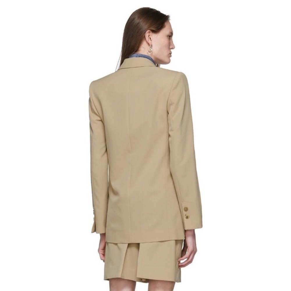 Victoria Beckham Oversized Wool Blazer Beige Size 2 - Picture 3 of 14